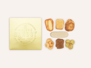 Boite Golden Box Composition Maison Dandoy