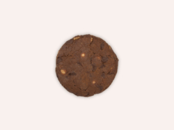 Dark chocolate cookie with white chocolate chips.
