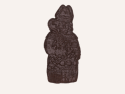Saint Nicolas Speculoos Chocolat 20Cm Maison Dandoy